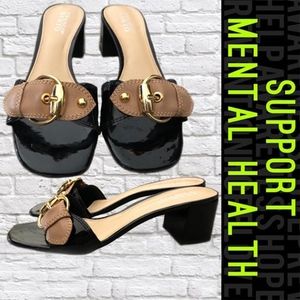 SALE!💚Franco Sarto Block Heel Slide Sandals